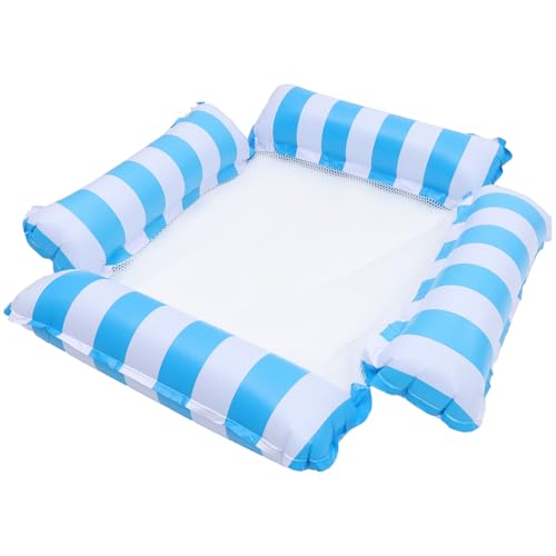 Matelas flottant piscine adulte pliable bleu azur avec pompe incluse