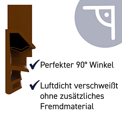 Vensterafdichting tegen tocht, lawaai, stof, bespaart stookkosten, afdichting, 5 mm groefbreedte 12 mm vouwbreedte, hoogwaardige rubberen afdichting, afdichting voor houten raam en stalen kozijnen, bruin - Afbeelding 4