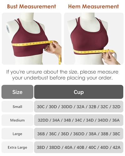 Image of Sports Bras for Women HIigh Support, Criss-Cross Back Padded Strappy High Impact Sports Bras for Women Large Bust