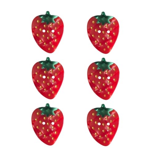 Red Strawberry Buttons for Crafts,Acetate Buttons for Sewing,Novelty Button for