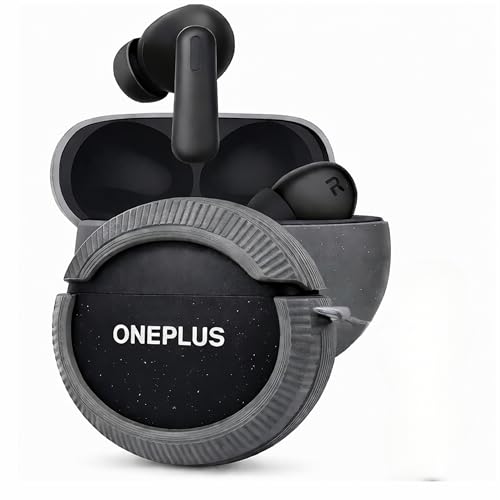 Image of THIRD DIMENSION Hard Case Cover Made for OnePlus Nord Buds 2R - with Built-in Lock, LED Indicator Cutout, Shockproof Exoskeleton Design with Hook (Silver Grey, Buds 3 or 3 PRO)