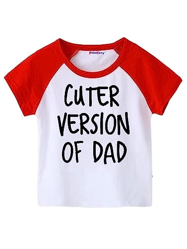 Image of PrintEasy� Cuter Version of Dad Cotton Round Neck Half Sleeves Unisex T-Shirt for Boys & Girls