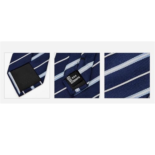 Cravate en soie pour hommes rayée jacquards accessoire costume - 3