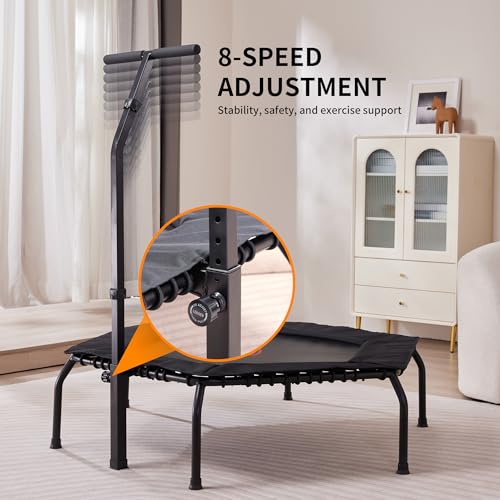 Leikefitness 50" Gym Workout Fitness Trampoline Cardio Trainer Exercise Rebounder Sports Trampoline - Image 5
