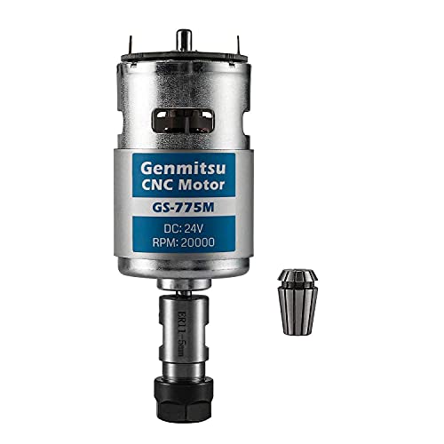 Genmitsu Gs-775M 20000Rpm 775 Cnc Spindle Motor With 5Mm Er11 Collet Set + 3018 Y-Axis Extension Kit For Most 3018 Cnc Router Machines #TOP1