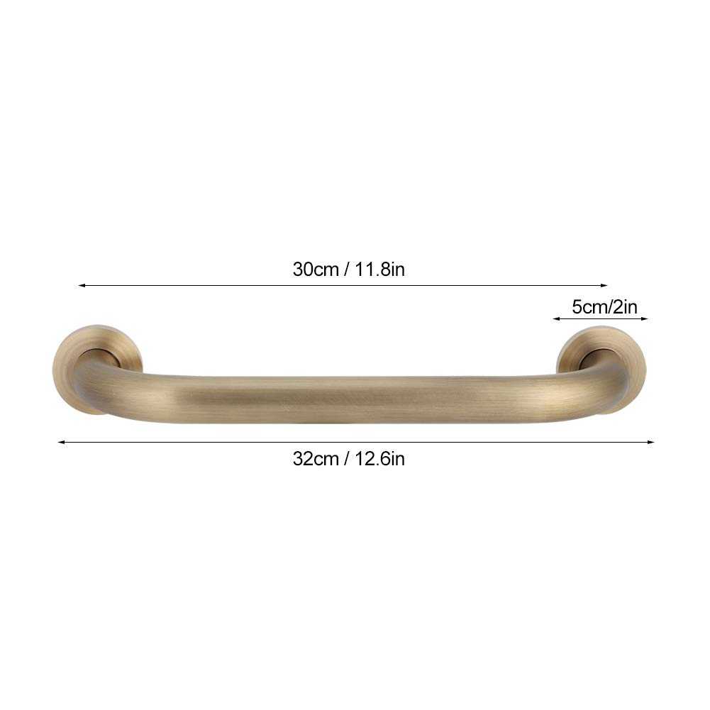 Naroote Hochwertige Badezimmer-Handstange für Sicherheit, Gebürstetes Messing-Finish, Einfache Installation an der Wand für Badewanne, Schlafzimmer, Küche, Wohnzimmer