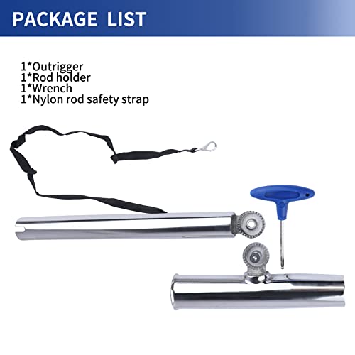 Stainless Steel Outrigger Fishing Rod Holder Adjustable For Marine Boat Yacht #TOP4