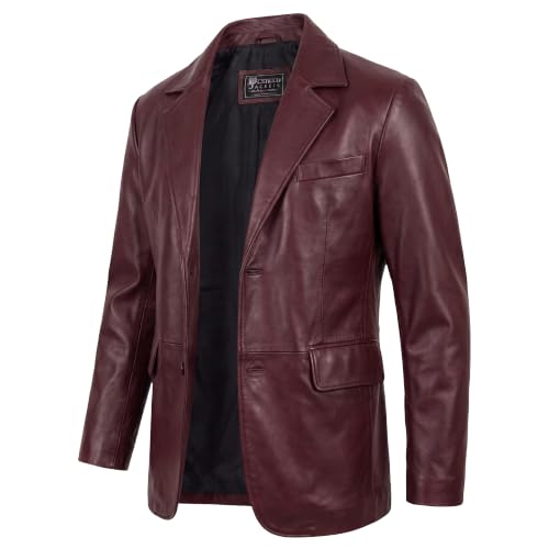 Image of Suede Leather Blazer for Men Suede Sport Coat for Men Blazer Suede Leather Jacket Blazer Coat for Men