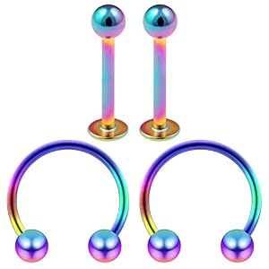Bling Piercing BQCBHS2LBRT-RBW10MM Bling Piercing BQCBHS2LBRT-RBW10MM