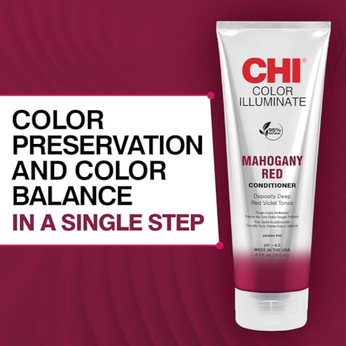 Chi CHICIRR10 Color Illuminate Conditioner, Helps Maintain Fresh Color In Natural & Color-Treated Hair, Sulfate, Paraben, & Cruelty-Free, Mahogany Red thumb #1