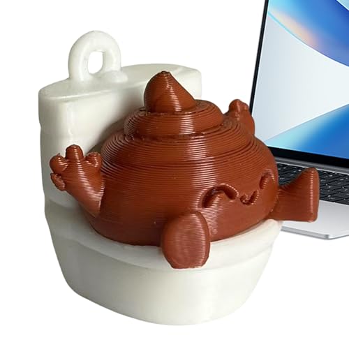 Cacca scherzosa, ornamento creativo 3D Happy Poop per il bagno per la casa e il posto di lavoro, divertente decorazione da scrivania per compleanni e Natale, accento regalo bavaglio, pezzo da