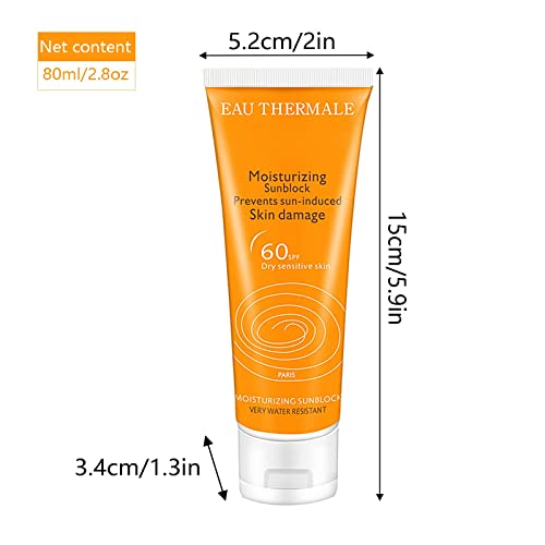 Summer Ready Sunscreen Uvprotection Sweat Moisturizing 80Ml Sunscreen 60 To The Skin Moisturizer For Ness（Orange) #TOP5