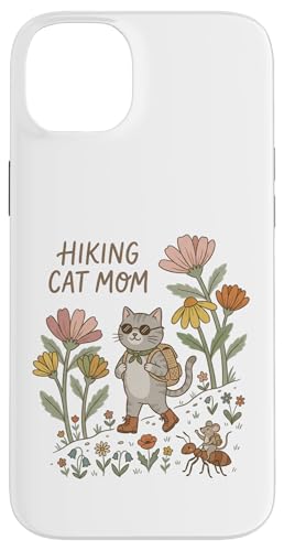Hiking Cat Mom Cute Floral Adventure �X�}�z�P�[�X iPhone 14 Plus �p