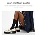 Coach Women's Leah Platform Loafer with Sketch Print, Charcoal/Black, 10