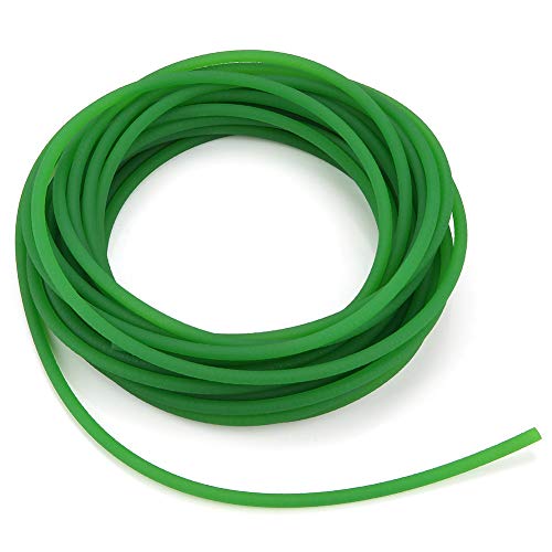 Akozon Polyurethan Rundriemen, Grüne Rauhe Oberfläche PU Polyurethan Rundriemen für die Antriebsübertragung(5mm*10m)
