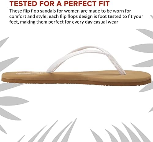 Flojos Women's Fiesta Flat, White/Tan, 7 M US | Image 5