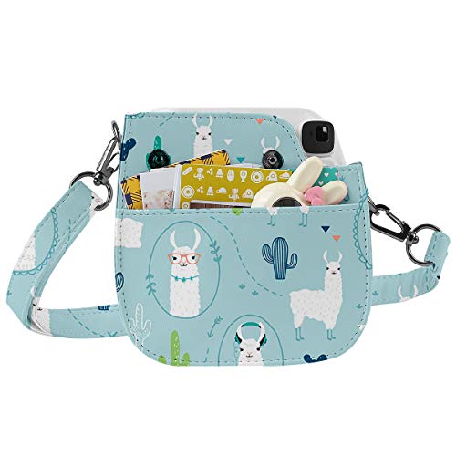 Katia Camera Case Bag Compatible For Fujifilm For Instax Mini 11/ 9/ 8+/ 8 Instant Film Camera With Shoulder Strap And Photo Accessories Pocket - Alpaca #TOP2