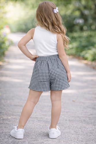 Image of Girl's Solid Cotton Blend Style Top and Shorts Set