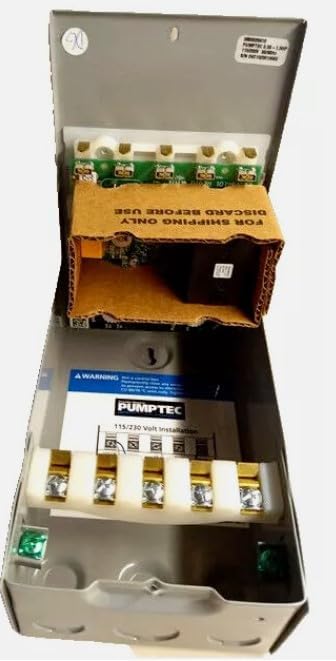 Унутраны view of the Franklin Electric Pumptec device with wiring terminals