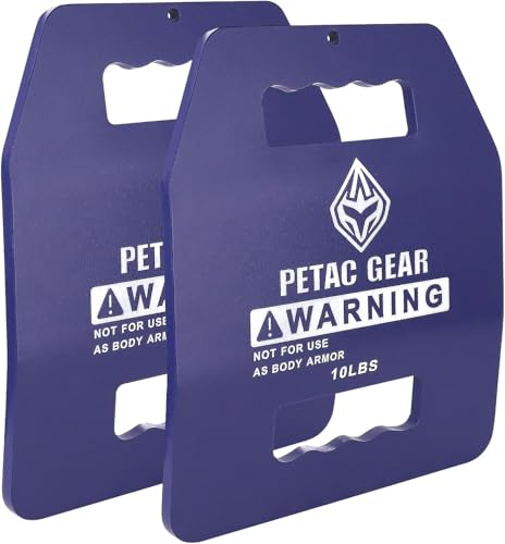 PETAC GEAR Curved/Straight Weights Plates For Weighted Vest For Men Workout,5/10/15/20 LBS Weight Strength Training Vests Equipment Workout Gear (Curved, 10LB*2)