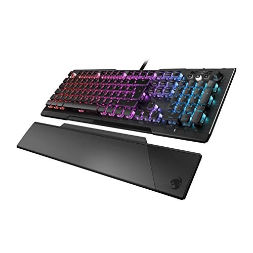 Roccat Vulcan 121 - Mechanische Gaming Tastatur, AIMO LED Einzeltastenbeleuchtung, Titan Switch Speed, Aluminiumoberfläche, Multimedia-Tasten, Handballenauflage, Linear Switch, schwarz