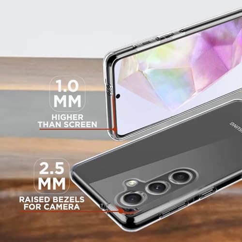 Image of REALCASE Silicone Samsung M35 5G Back Cover Case, Scratch Resistant Protective Crystal Clear Transparent Shock Proof Bumper Back Cover Case for Samsung Galaxy M35 5G