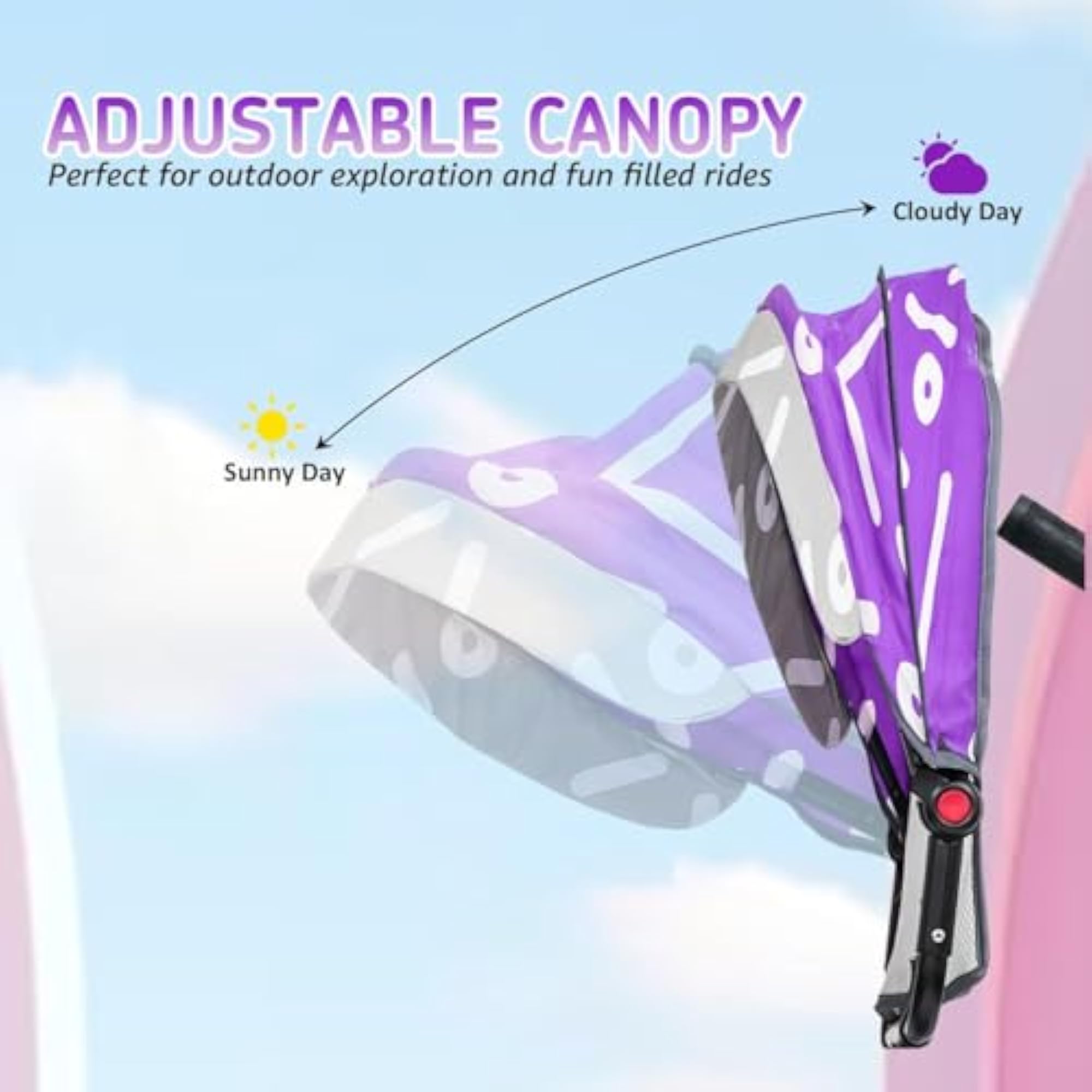Tricycle for Kids with Canopy and Storage