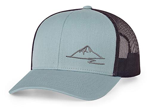 Low Key Caps | Trucker Snapback Baseball Hat - Mountain