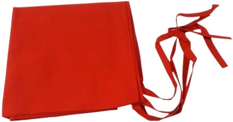 Pack of 2 Dastaar Cotton Patka Headwear Small Scarf with 4 Strings Red and Black Combo 50 cm x 65 cm