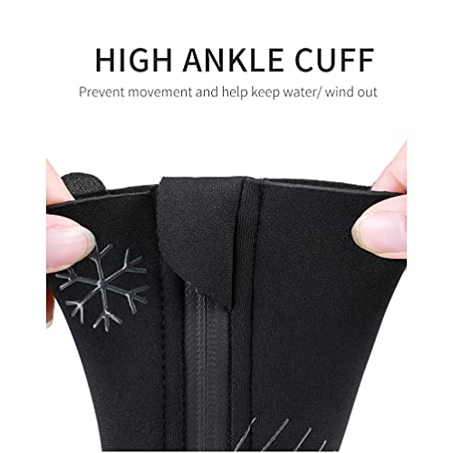 Wssbk Mtb Road Rain Winter Shoe Cover Cycling Boot Covers Neoprene Water-Resistant Bicycle Shoe Toe Full (Color : Black, Size : L Code) #TOP6