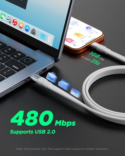 240W TALIX USB-C to USB-C Flat Braided Cable - image 3