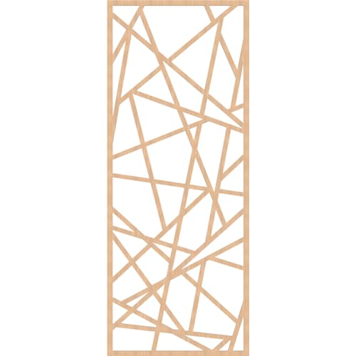 Image of Conway Decorative Pierced Fretwork Wood Wall Panels, 29 3 /8 inchW x 74 3 /8 inchH x 1 /4 inchT, Hickory