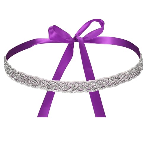 Ceinture de mariée bordeaux réglable pour ajuster une robe de cérémonie