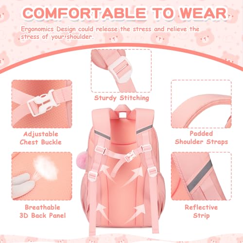Image of PIG PIG GIRL Kids Backpack for Girls School Bags for Middle School Students Book Bag for Elementary Primary School