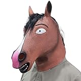 BEESUM Latex Horseman Full Head Mask Jack Horse Cosplay Masks for Halloween Party Costume