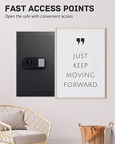 Jinxnobi Wall Safe,Hidden Wall Safe,Hidden Eletronic In Wall Safes Between The Studs,Wall Mount Safe,H22.8”,W15.4”,Black #TOP5