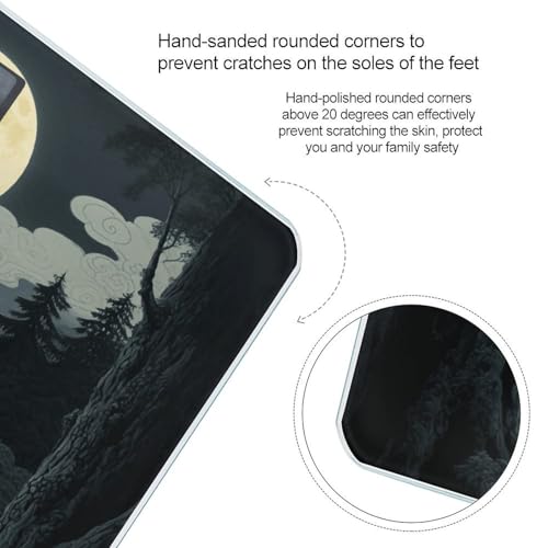 Báscula digital para baño Forest Japanese Moon con vidrio templado miniatura 4