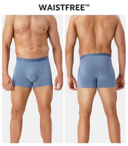Image of DAVID ARCHY Men's Ultra Soft Underwear Modal Trunks Slim Fit No Fly 4 Pack | Second Skin Fabric Breathable, Smooth Low-Profile Waistband, 3.5 inch Inseam Clean Fit, Tagless Anti Chafing for All-day Comfort