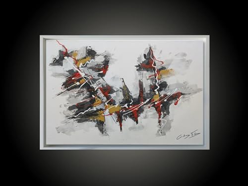 Tableau abstrait original 40x60 abstraction dynamique Géry Flag