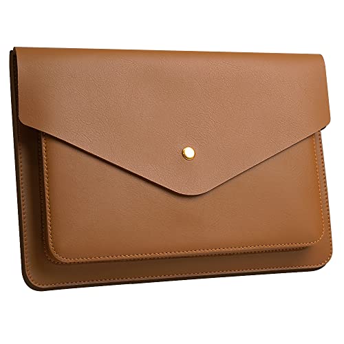 Benfan Leather Laptop Sleeve 15Inch 16 Inch Compatible with New MacBook Pro 16, New MacBook Pro 15, Surface Book 15, Dell XPS 15 Color Brown by Benfan - Used condition - US$29.37