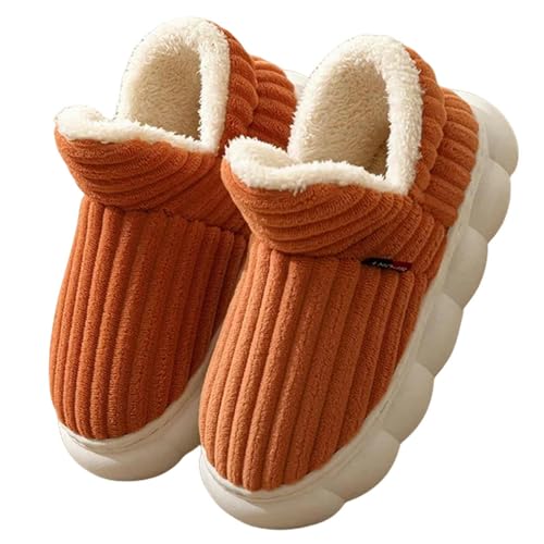 Pantoufles chaudes en peluche douce et confortable avec semelle souple