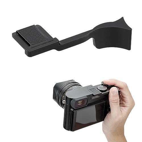 Image of JJC Metal Thumb Grip Hot Shoe Thumb Rest for Leica Q3 43 Q3 Q2 Camera,Black | for Stable and Safe Hand Hold, with Anti-Scratch Silicone Pad, Not Affect The Use of Camera Buttons