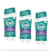 Toms of Maine Long-Lasting Aluminum-Free Natural Deodorant for Women, Wild Lavender, 2.25 oz. 3-Pack