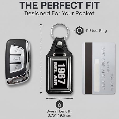 Image of Brotherhood Car Key Chain for Bel Air - Classic Models Keychain for Men and Women Gift Key Ring