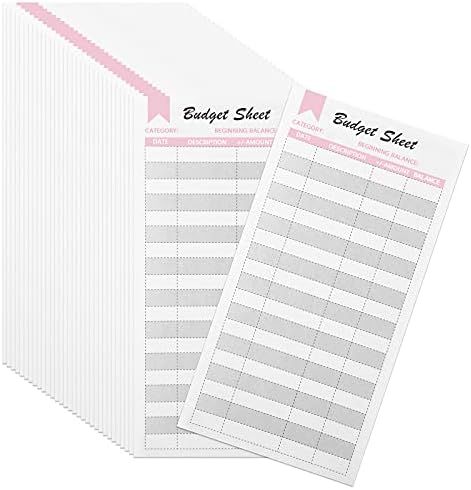 Amazon.com : Sooez 90Pcs Expense Budget Sheets, Bill Organizer for A6 Budget  Binder, Cash Envelope Trackers for Budgeting, Budget Planner for Ledger  Book, Money Organizer for Wallet, Pink : Office Products