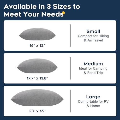 Image of CushyOasis Memory Foam Pillows & All-in-1 Camping Pillow Set, Bed Pillow with Washable Cover