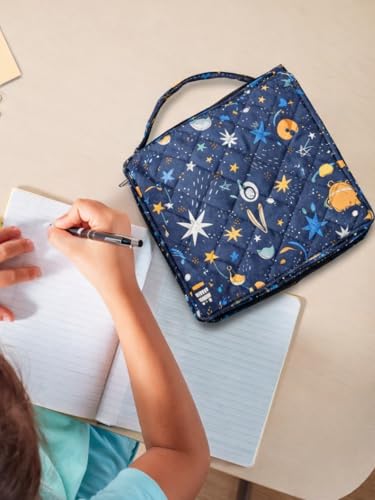 Image of Foldable Travel Kit | Multipurpose All-in-One Compact, Foldable, Durable, Lightweight, Waterproof, Bag | Travel Friendly Pouch Ideal for Diaper, Medicines & Toiletry (Outer Space Print)