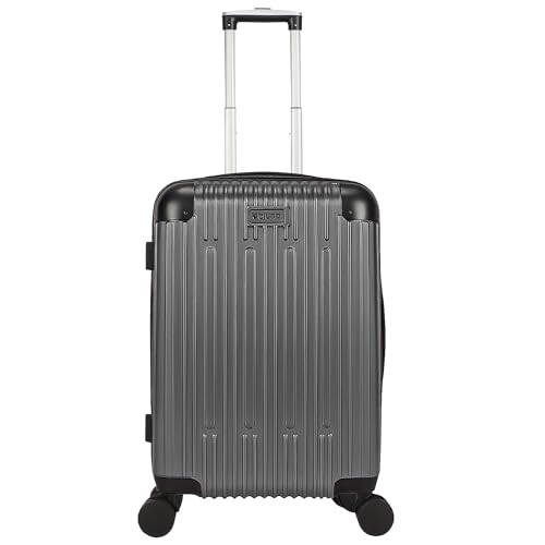 World Traveler Dejuno Cornwall 20-Inch Carry-On Lightweight Hardside Spinner Luggage - Charcoal