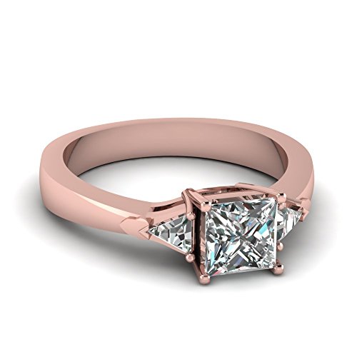 Bague de fiançailles ajustable en pierres précieuses taille 47-70