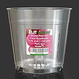 Macetas para orquídeas con agujeros – Juego de macetas de plástico transparente transpirable – Paquete de 5 unidades (15 cm)